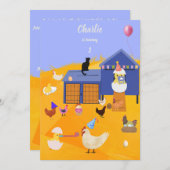 チャーリーチキン誕生日 招待状 (正面/裏面)