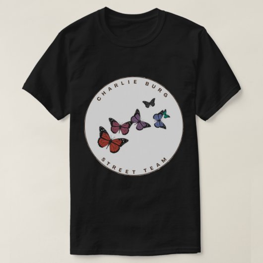 チャーリーバーグ通りチームステッカー Tシャツ (デザイン正面)