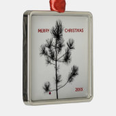 チャーリーブラウンスタイルレッドオーナメントクリスマスツリー メタルオーナメント (右)