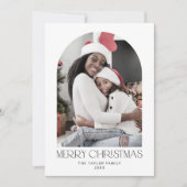 チャーリーブラックアーチクリスマス写真おもしろいメリークリスマス シーズンカード (正面)