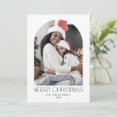 チャーリーブラックアーチクリスマス写真おもしろいメリークリスマス シーズンカード (スタンド正面)