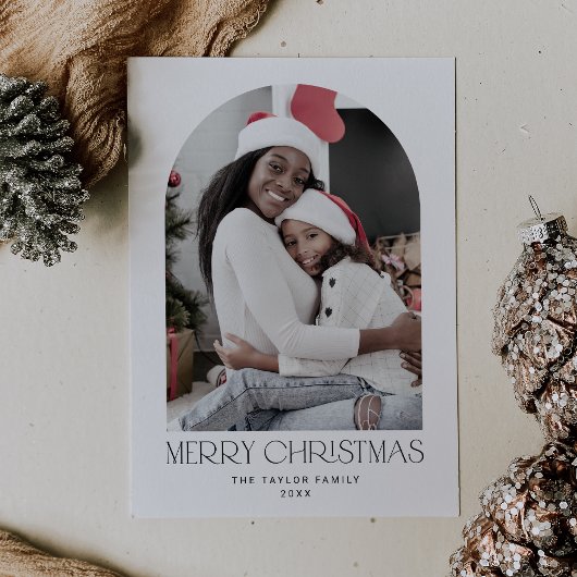 チャーリーブラックアーチクリスマス写真おもしろいメリークリスマス シーズンカード