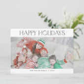 チャーリーブラックハッピーホリデークリスマス写真クリスマス シーズンカード (スタンド正面)