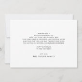 チャーリーブラックハッピーホリデークリスマス写真クリスマス シーズンカード (裏面)