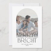 チャーリーブラックメリーアーチ明るい写真クリスマス シーズンカード (正面)