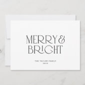 チャーリーブラックモダンブライトメリーファミリークリスマス シーズンカード (正面)