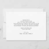 チャーリーブラックモダンブライトメリーファミリークリスマス シーズンカード (裏面)