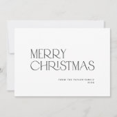 チャーリーブラック簡単シンプルファミリーメリークリスマス シーズンカード (正面)