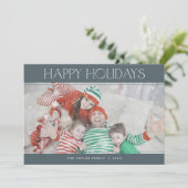 チャーリーブルーハッピーホリデークリスマス写真クリスマス シーズンカード (スタンド正面)