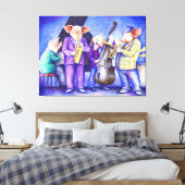チャーリーポーカーとオールスティーズ・ジャズプリント キャンバスプリント (インサイチュ (寝室))