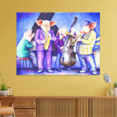 チャーリーポーカーとオールスティーズ・ジャズプリント キャンバスプリント (インサイチュ (リビング))