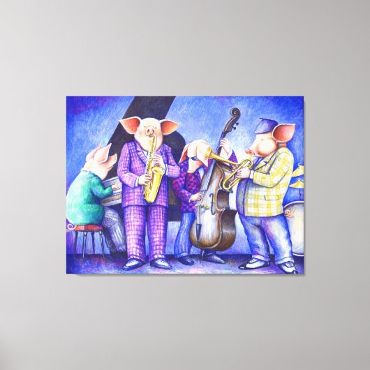 チャーリーポーカーとオールスティーズ・ジャズプリント キャンバスプリント (正面)