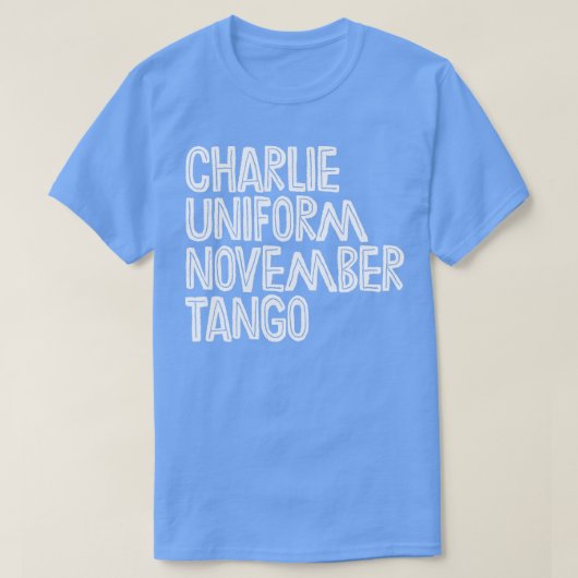 チャーリーユニフォーム11月タンゴ Tシャツ (デザイン正面)