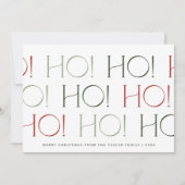 チャーリーレッドグリーンおもしろいホホホホホファミリークリスマス シーズンカード (正面)
