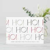 チャーリーレッドグリーンおもしろいホホホホホファミリークリスマス シーズンカード (スタンド正面)