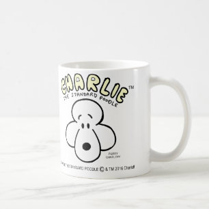 チャーリー標準プードルのマグ コーヒーマグカップ