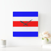 チャーリー赤白青 スクエア壁時計 (ホーム)