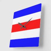 チャーリー赤白青 スクエア壁時計 (傾斜)