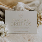 チャーリー金ゴールド簡単会社ロゴビジネスクリスマス シーズンカード