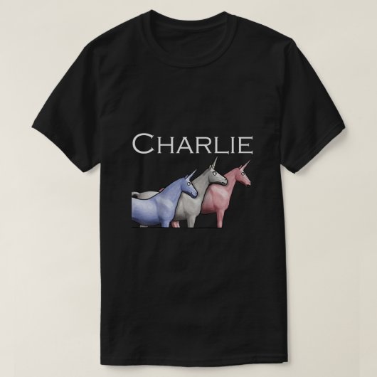 チャーリー・ザ・ユニコーン・シュン・ラグラン野球ティー Tシャツ (デザイン正面)