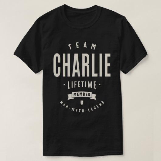 チャーリー・チーム終身会員ギフトTシャツ Tシャツ (デザイン正面)