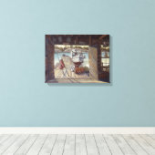 チャーリー・ラプスキー著「ターヌ・シェッド・アット・ドーン」 キャンバスプリント (インサイチュ (ウッドフロア))