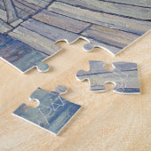 チャーリー・ラプスキー著「バジルの波止場とターヌ小屋」 ジグソーパズル (側面)