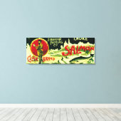 チャールサーモン缶ラベル キャンバスプリント (インサイチュ (ウッドフロア))