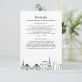 チャールストストンでの結婚式 | ゲストの詳細 招待状 (スタンド正面)