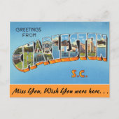 チャールストンからの挨拶 ポストカード (正面)