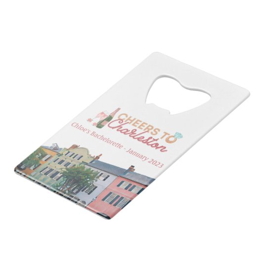 チャールストンにおめでとう バチェラー パーティー ボトルオープナー (正面アングル)
