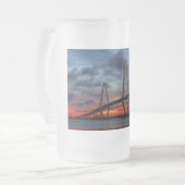 チャールストンの夕焼け フロストグラスビールジョッキ (正面左)
