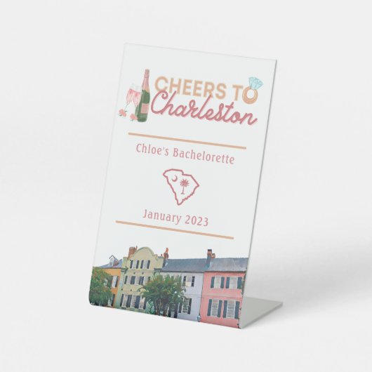 「チャールストンへの応援」バッハ・パーティー・サイン 台座サイン (正面)