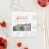 「チャールストンへの応援」バッハ・パーティー・ナプキンス 縁ありカクテルナプキン (インサイチュ)