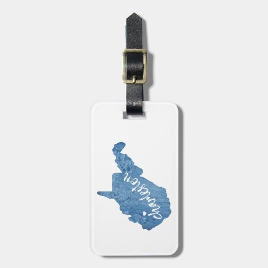 チャールストンウェストバージニアウッドグレイン ラゲッジタグ (正面縦)