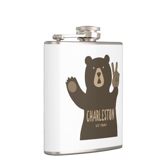 チャールストンウェストバージニアピースベア フラスク (右)