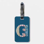 チャールストンウェストバージニアレトロベア ラゲッジタグ (裏面縦)