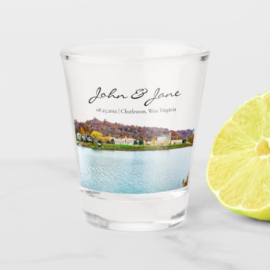 チャールストンウェストバージニア ショットグラス (正面)