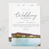 チャールストンウェストバ結婚ージニアのウェルカム日程 招待状 (正面/裏面)
