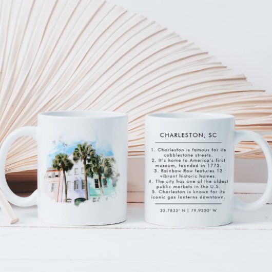 チャールストンウォーターカラーおもしろいファクトニューホーム コーヒーマグカップ