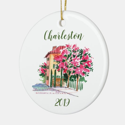 チャールストンカスタマイズン通りアボームインウォーター色 セラミックオーナメント (左)