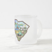 チャールストンコロンビアサウスカロライナビーチ フロストグラスマグカップ (正面右)