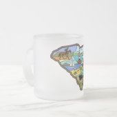 チャールストンコロンビアサウスカロライナビーチ フロストグラスマグカップ (正面左)