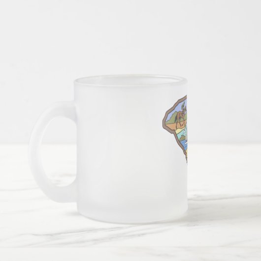 チャールストンコロンビアサウスカロライナビーチ フロストグラスマグカップ (左)