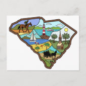 チャールストンコロンビアサウスカロライナビーチ ポストカード (正面)