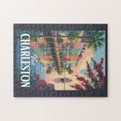 チャールストンサウスカロニアウォーターフロントイラストレーション ジグソーパズル (横)