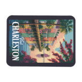 チャールストンサウスカロニアウォーターフロントイラストレーション マグネット (横)