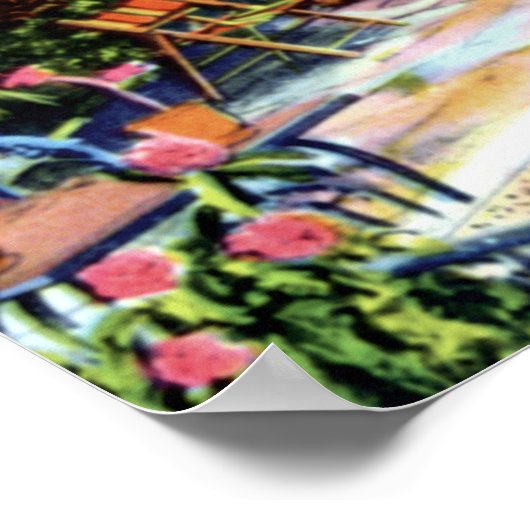 チャールストンサウスカロライナのガーデンオブパイレートハウス ポスター (角)