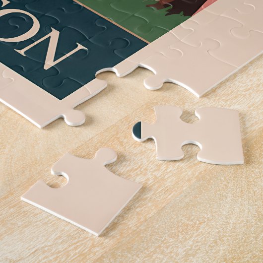 チャールストンサウスカロライナイラストレーショントラベルアート ジグソーパズル (側面)