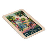 チャールストンサウスカロライナイラストレーショントラベルアート マグネット (右側)